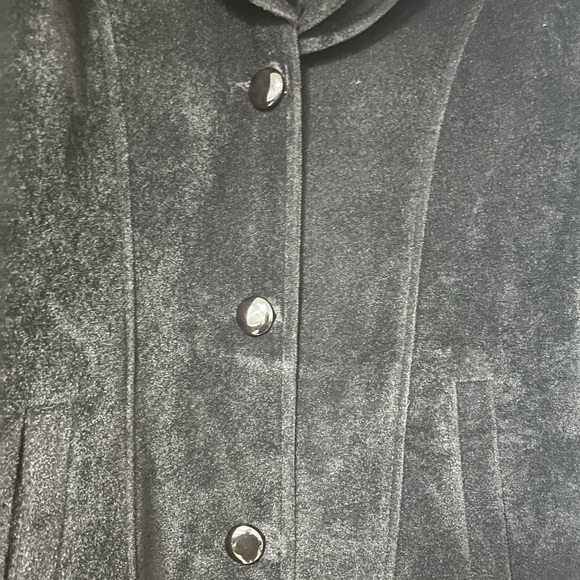 Burberry Black Velvet Trench Coat - Picture 4 of 7